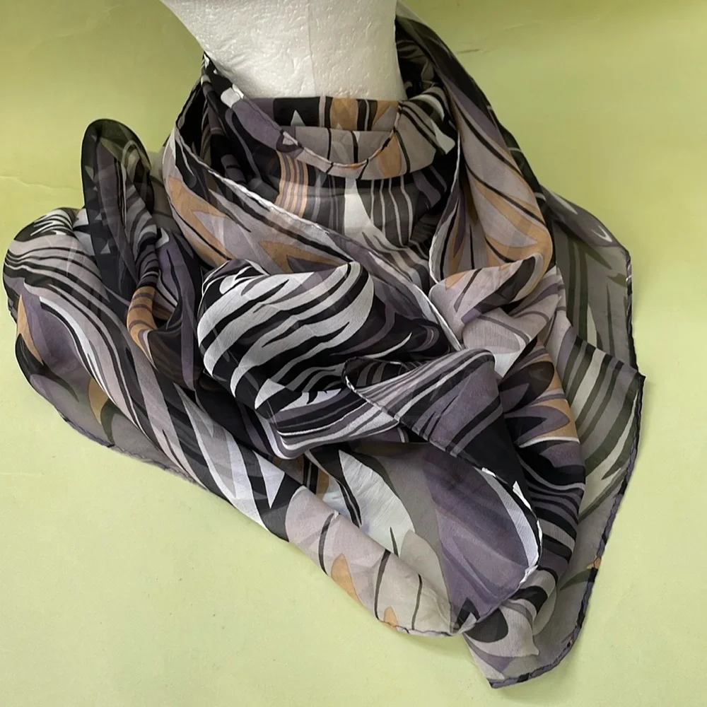 New multicolored Anne Klein silk scarf